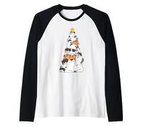 Christmas Tree Exotic Shorthair Cat Maglia con Maniche Raglan