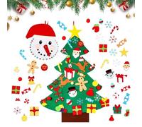 Christmas Tree - Felt Craft Kit for Holiday Decorating, Reusable Wall Hanging Design with Detachable Ornaments, Art Decoration for Classroom School Apartment Retail Store Small Space Bedroom Home