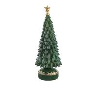 Christmas Tree Figurine - Artificial Resin Material, Decorative Collectible Ornament, Festive Holiday Statue, Handcrafted Sculpture With Elegant Carved Design Tabletop Fireplace Living Room Bedroom Di