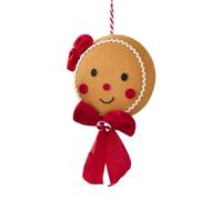 Christmas Tree Gingerbread Man Ornament - Christmas Tree Ornaments | Christmass Plush Gingerbread Man Ornaments | Winter Holiday Decor with Lanyard for Farmhouse Cafe Balcony Door Winter Holiday