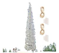 Christmas Tree, Glitter Decor, 11.81x59.06 Inches Led Lighted Plant with Color Effects, Holiday Display for Porch Decorating, Tabletop Setups, Festive Indoor Scenes, Halloween Accents