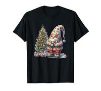Christmas Tree GNOME Graphic for Women And Happy Holidays Maglietta