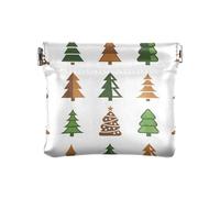 Christmas Tree Icon Collection - Piccola borsetta da donna in pelle, per donne e ragazze, Collezione di icone dell'albero di Natale, 1 Size, Accessorio da viaggio