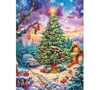Christmas Tree in Garden Rompicapo 500 Pezzi Per Bambini E Genitori Wild Animals Fantasy Fairy Tale Cartone Spesso Sicuro Difficoltà Bassa Per Svago Familiare Con Poster Incluso Qualità Garantita 500