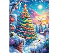 Christmas Tree in Magical Forest Puzzle 1000 Pezzi Sfida Rompicapo Estrema Impossibile Da Completare Per Collezionisti Esperti Regalo Per Chi Ama Le Sfide 1000 PCS
