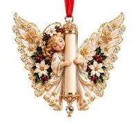 Christmas Tree Money, Holders For Cash, 2D Acrylic Cute, Angel Wallet | Funny Money Keepsake Home Decor Home Office Entryway Window Wall Mantel Holiday Party