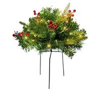 Christmas Tree - Multifunctional Planter Filler for Holiday Decoration, Battery Operated Design with Warm Led Glow, Festive Tree Decor for Patio, Event, Yard, Celebration Use, 15.75x15.75 Inches