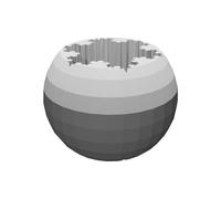 Christmas Tree Ornament Koch Snowflake Geometric Bauble Sphere Holiday Decor