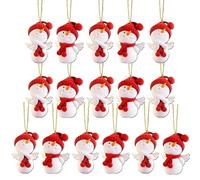 Christmas Tree Ornaments | 2D Easy To Use Wooden Figurines Ornaments 16-Piece,Snowman Outdoor Holiday Decorations - For Winter Holiday Home Table Mantel Tree Indoor Interior