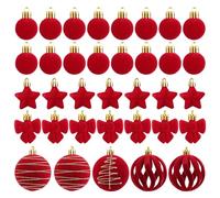 Christmas Tree Ornaments Set - 35 Pieces | Festive Party Decoration Pendants And Christmas Balls, Ideal For Tree, Party, Celebration, Event, Railing, Window, Home, And Holiday Décor