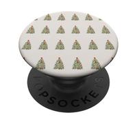 Christmas Tree Pattern Classic Holiday Design PopSockets PopGrip Adesivo