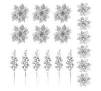 Christmas Tree Picks - Christmas Flowers Artificial, Holiday Decoration | Festive Wreath Decor Branches For Interior Designers Apartment Wreaths Garlands Mantel Fireplace Front Porch Entrance