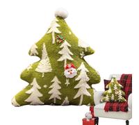 Christmas Tree Pillow - Plush Holiday Decor, Soft Decorative Cushion for Sofa, Couch, Bed | FluffyPlush Toy Style Pillow for Living Room, Bedroom | Winter Decoration for Christmas & Fall