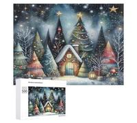 Christmas Tree Puzzle 500 Pezzi Difficile Rompicapo Adulti Christmas Holiday Sfida Per Amanti Del Puzzle Rilassamento Pressione Ridotta Dopo Il Lavoro Regalo Amici 500 PCS