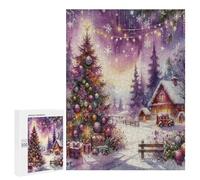 Christmas Tree Puzzle 500 Pezzi Per Amici E Famiglia in Serata Festival Gifts Rompicapo Sfida Creativa Giochi Da Tavolo Relax E Intelligenza Regalo Natale 500 PCS