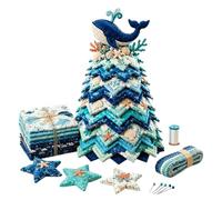 Christmas Tree Quilt Kit Stable - Coastal Mantel Decoration Handmade Durabl