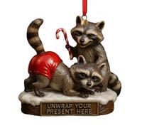 Christmas Tree Raccoon Ornament, Raccoon Ornament For Christmas Tree, Adorable Holiday Atmosphere Props For Windowsill Bedroom Doorways Wall Garden Yard Path Porch