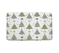 Christmas Tree Sage Xmas Tree Snowflake Polka Dot Rustic Winter Tapis D'Entrée Assorbente Tappeti Per Porta D'Ingresso Tappetino Per Ingresso Da Interno Per Casa Corridoio Balcone 40x60Cm