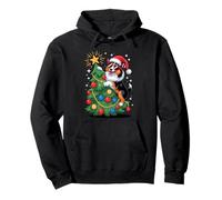 Christmas Tree Shetland Sheepdog Sunglasses Sheltie Felpa con Cappuccio
