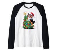 Christmas Tree Shetland Sheepdog Sunglasses Sheltie Maglia con Maniche Raglan