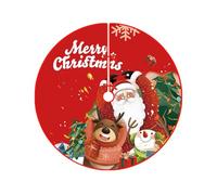 Christmas Tree Skirt - 35.4inch Red Plush Tree Base Rug for Holiday Home Décor, Winter Floor Cover for Bedroom Living Room or Apartment, Festive Accent for New Year and Seasonal Party