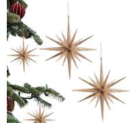 Christmas Tree Star Ornaments - 2 pezzi Glitter Christmas Tree Ornaments | Holiday Decoration for School Apartment Retail Store Displays Classroom Home Living Room Bedroom | Chrîstmas Decoration