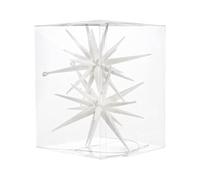 Christmas Tree Star Ornaments, 2 pezzi Glitter Holiday Decor for Seasonal Display, Lightweight Sparkling Stars, Festive Accent Decoration, Winter Party for School, Apartment, Retail, Home