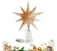 Christmas Tree Star Topper - Decorative Seasonal Festive Treetop Decorations - Festive Christmas Glitter Star Ornament Timeless Treetop Decoration,for Office Indoor Home Bar Shop Bedroom