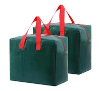 Christmas Tree Storage Bag - Waterproof Organizer | Double-Zipper PE Moving | Sturdy Portable Handles, Foldable Space-Saving Design, Tear-Resistant Material, For Seasonal Bedding, Blankets & Holiday Orna