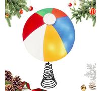 Christmas Tree Topper - 2D Wooden Ball Collection with Spring Base