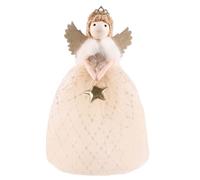 Christmas Tree Topper - Angel Star Christmas Decorations, Tree Topper Angel Cute Doll, For Home Decor Bedroom Living Room Office School Table Shelf Fireplace Party Outdoor Garden Yard
