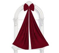 Christmas Tree Topper Bow | 70x15.7 Inch Velvet Red Topper, Easy Installation Big Christmas Tree Bows | Seasonal Décor For Holiday Party Wedding Wall Room Window Indoor Outdoor Home