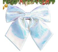 Christmas Tree Topper Bow, Large Glitter Bow, Handmade Sequin Ornament