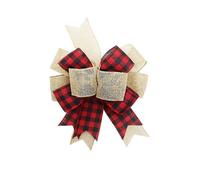 Christmas Tree Topper Burlap Bow Checkered Bows for Wreaths White And Black Bow Ribbon Decor for Wedding Xmas Party Decor Farmhouse Diy Craft,blac