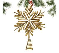 Christmas Tree Topper - Snowflake Christmas Tree Star, Christmass Trees Star Topper, Angel Trees Toppers | Metal Ornaments Display Holiday Decorations For Outdoor Home Fall Store Living Room