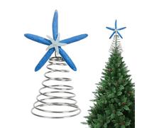 Christmas Tree Topper - Star Ornamento, Portable Holiday Treetop Centerpiece, Long Lasting Decorative Hanging | Indoor Outdoor Bedroom Window Party Home Living Room Seasonal Celebration Display Decor