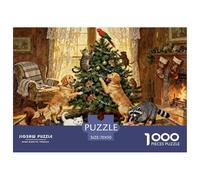 Christmas Tree Trimming Party Puzzle in Legno Impermeabile Puzzles Da 1000 Pezzi Per Adulti Impossibili Giochi Di Impegnativi