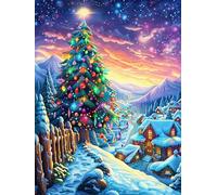 Christmas Tree Under A Starry Sky Puzzle 1000 Pezzi Giochi Da Tavolo Intelligenti Science Fiction Magical Dream Familiare Sfida Logica Per Adulti Rilassamento Pressione Ridotta in Casa 1000 PCS