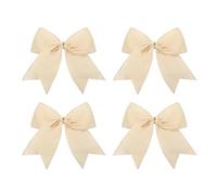 Christmas Tree Velvet Bows - Red Ribbon Decor, 4 pezzi Twisted Velvet Bows for Wreath, Door, Wall, Fireplace | Holiday Decorative Gift Packaging Bow Set for Home, Wedding, Party, Office