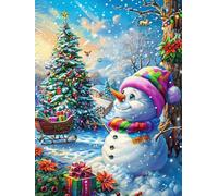 Christmas Tree with A Snowman Puzzle 300 Pezzi Rompicapo Per Team Building Science Fiction Magical Dream Attività Di Gruppo Collaborazione E Divertimento Regalo Festa Aziendale 300 PCS