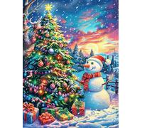 Christmas Tree with Snowman Puzzle 1000 Pezzi Per Regalo Di Pasqua Cartone Spesso Per Bambini Attività Educativa Per Tutta La Famiglia Con Confezione Regalo Qualità Garantita 1000 PCS