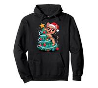 Christmas Tree Yorkshire Terrier Sunglasses Yorkie Terriers Felpa con Cappuccio