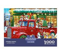 Christmas Truck Dogs Quality Paper Material Excellent Hobby for Quiet Time, Weekends And Holiday Relaxation 52x38cm/1000pcs