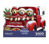 Christmas Truck Puppies Securely Fitted Pieces Suitable for Long Hour Relaxation, Brain Training And Personal Leisure Time 52x38cm/1000pcs