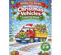 Christmas Vehicles Coloring Book