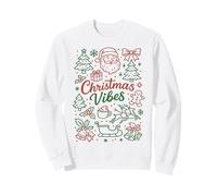 Christmas Vibes Festive Holiday Doodle Babbo Natale Albero Renna Felpa