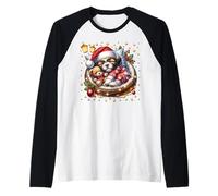 Christmas Vibes for Puppy Mom Xmas Decor for Shih Tzu Lovers Maglia con Maniche Raglan