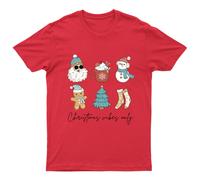 Christmas Vibes Only Holiday T-Shirt Unisex Regalo Retrò Divertente Donna...