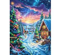 Christmas Village in Snowy Forest Puzzle 300 Pezzi Sfida Impossibile Difficile Magical Accompany Fairy Tale Rompicapo Per Adulti Amanti Del Puzzle Rilassamento E Stimolo Intellettuale Regalo Lui 300
