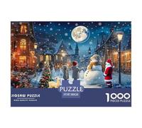 Christmas Village Night Firm Interlocking Great Brain Exercise, Suitable for Home Use And Indoor Entertainment Events 38x26cm/1000pcs